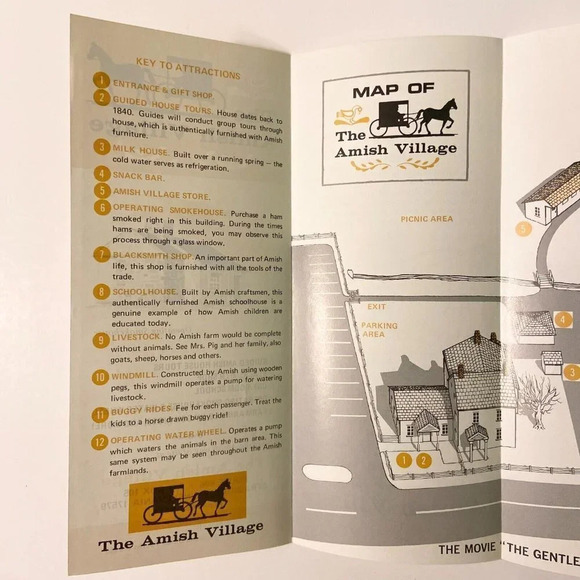Vintage  The Amish Village Strasburg Pennsylvania Travel Brochure Souvenir - Picture 4 of 10